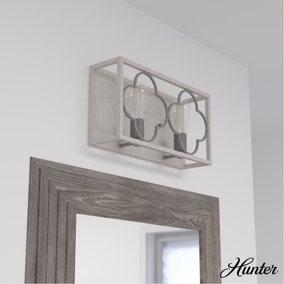 Gablecrest 2 Light 17 inch Distressed White and Painted Concrete Vanity Light Wall Light