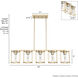 Astwood 5 Light 39 inch Alturas Gold Linear Chandelier Ceiling Light, Large