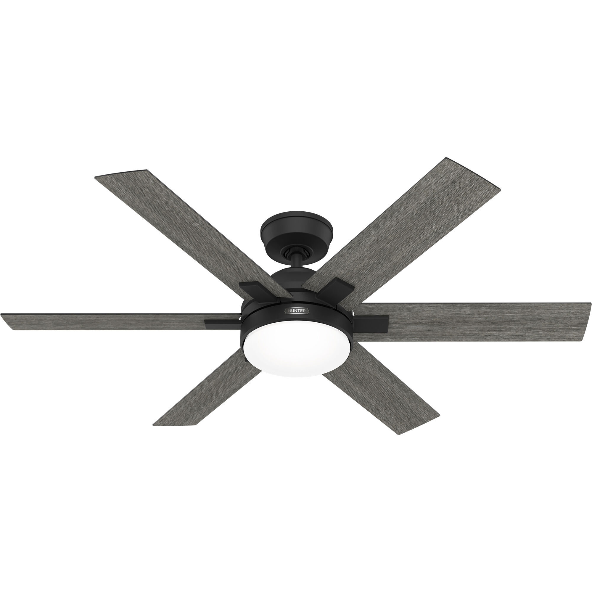 Georgetown 52 inch Matte Black with Dark Gray Oak and Matte Black Blades Ceiling Fan