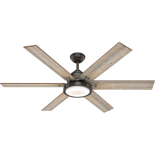 Warrant 60 inch Noble Bronze with Barnwood/Drifted Oak Blades Ceiling Fan