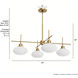 Getty 4 Light 34 inch Luxe Gold Chandelier Ceiling Light, Large