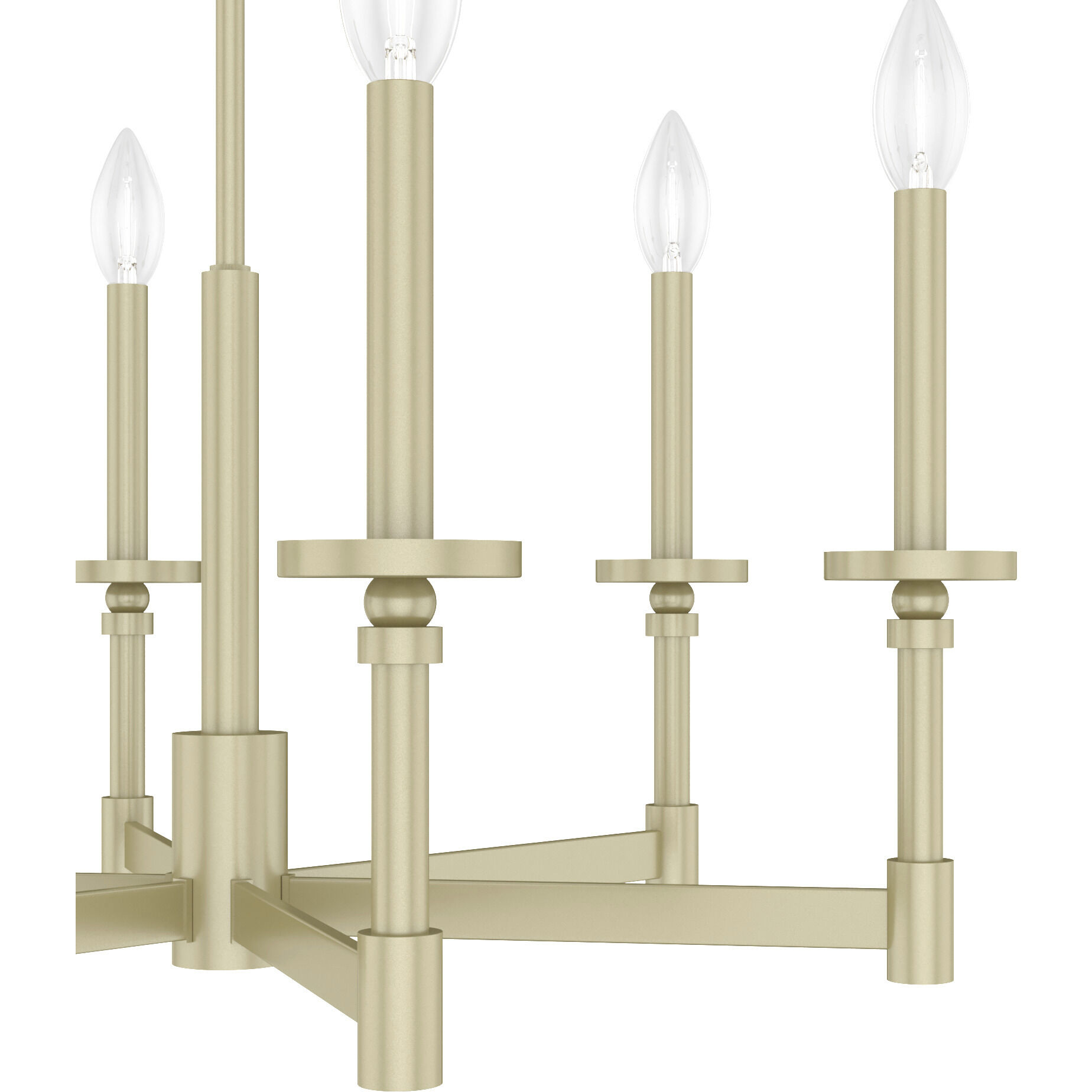 Briargrove 6 Light Painted Modern Brass Single Tier Chandelier Ceiling Light