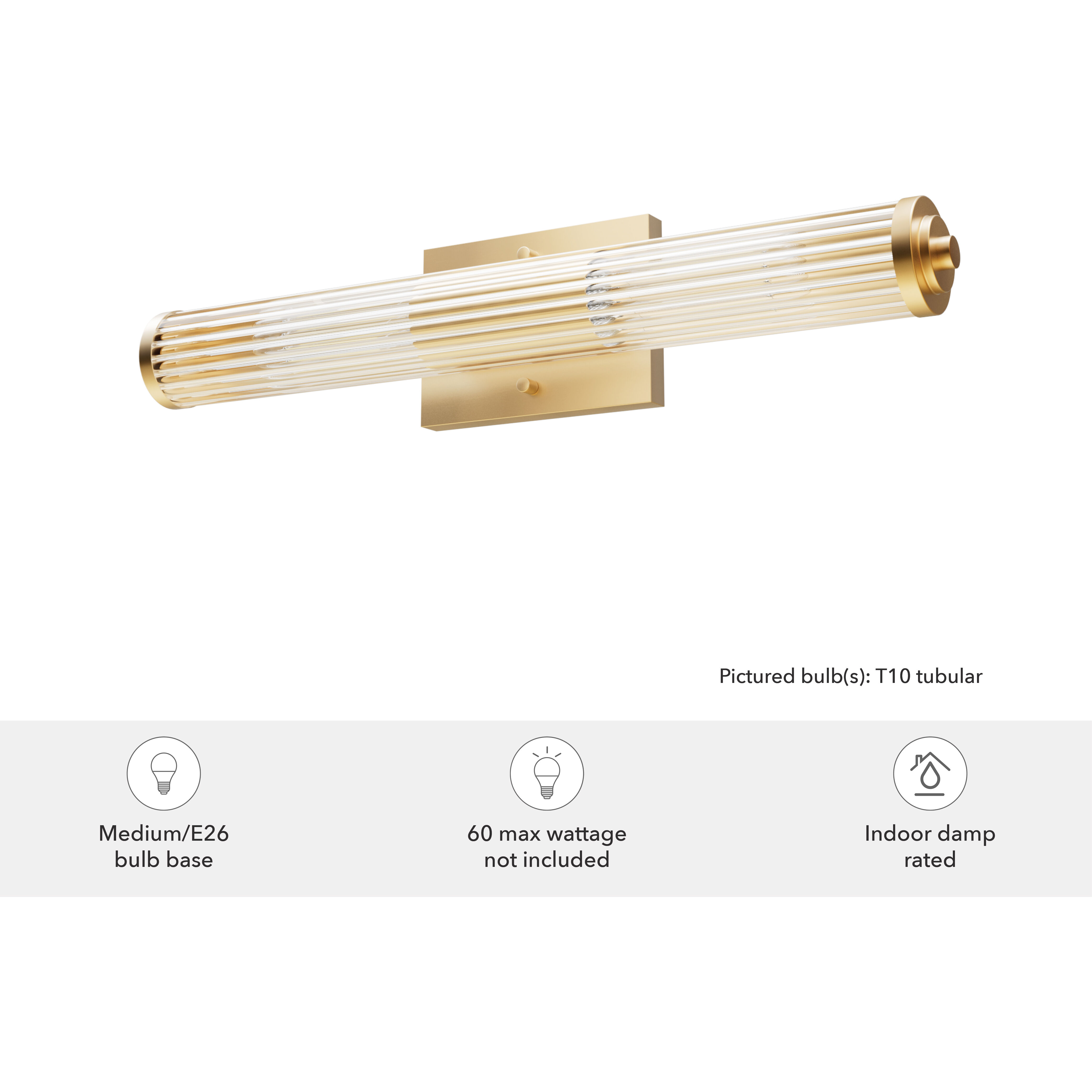 Holly Grove 2 Light 24 inch Alturas Gold Vanity Light Wall Light, Medium