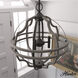 Stone Creek 6 Light 19 inch Noble Bronze and White Washed Oak Pendant Ceiling Light