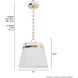 Ada Lee 1 Light 10 inch Alturas Gold Pendant Ceiling Light, Small