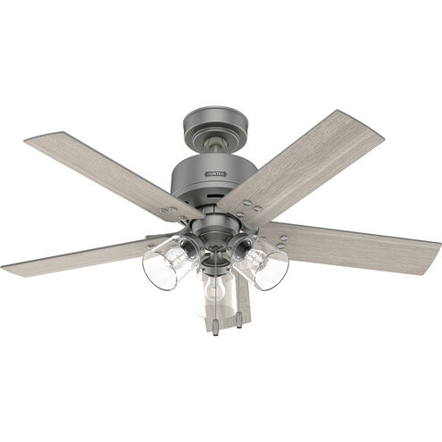 Sencillo 44 inch Matte Silver with Light Gray Oak Blades Ceiling Fan