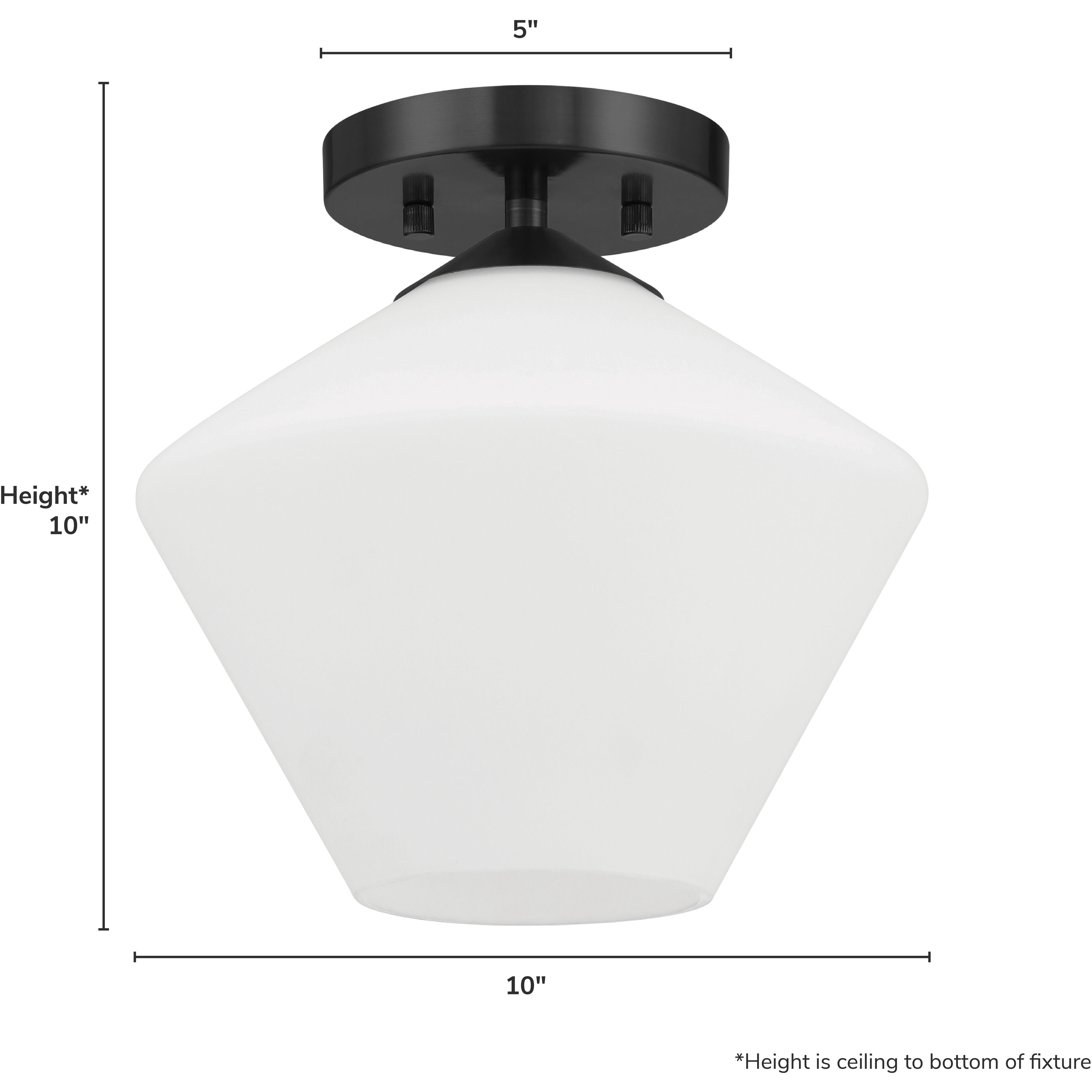 Celestial Valley 1 Light 10 inch Matte Black Flush Mount Ceiling Light, Small