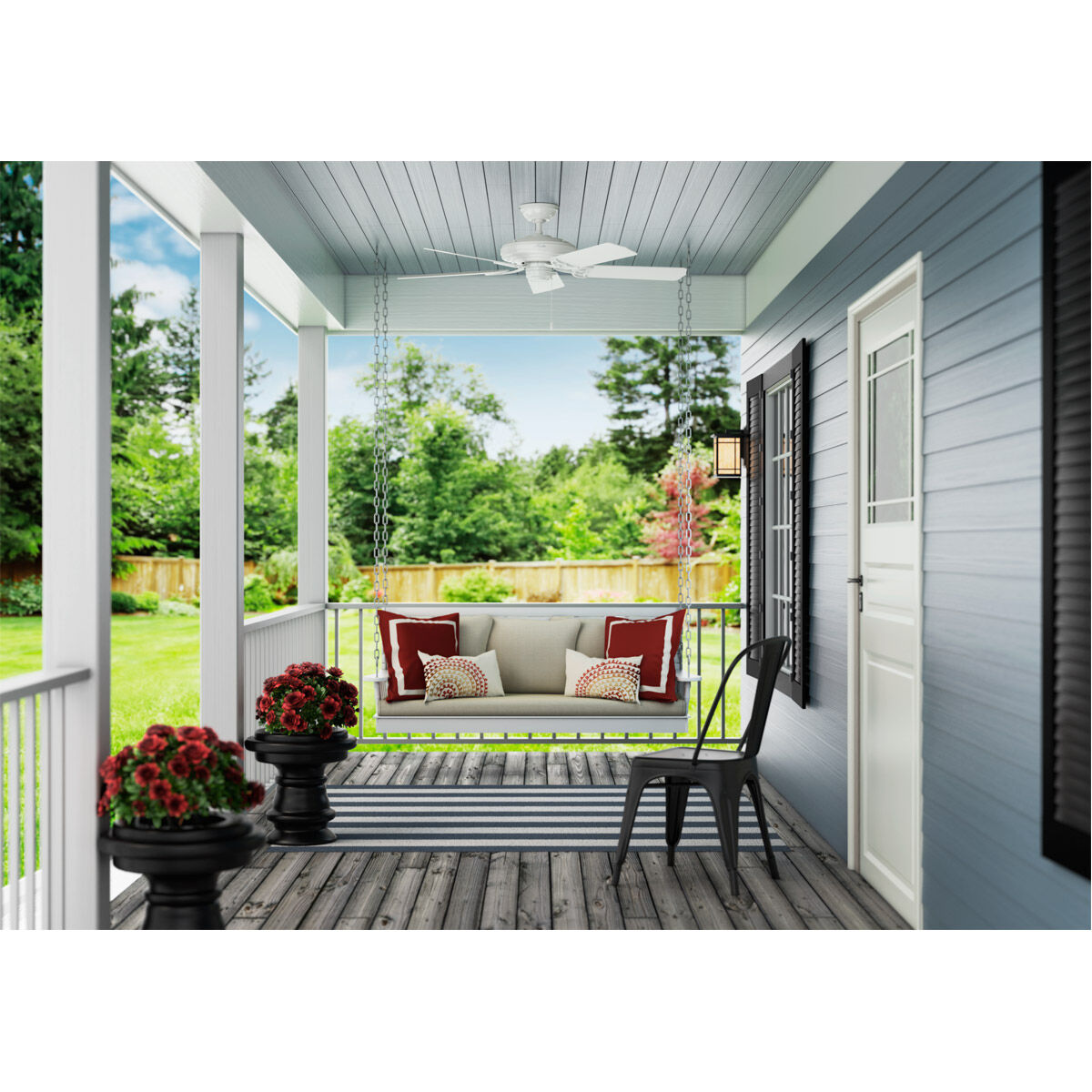 Sea Air 52 inch White Outdoor Ceiling Fan