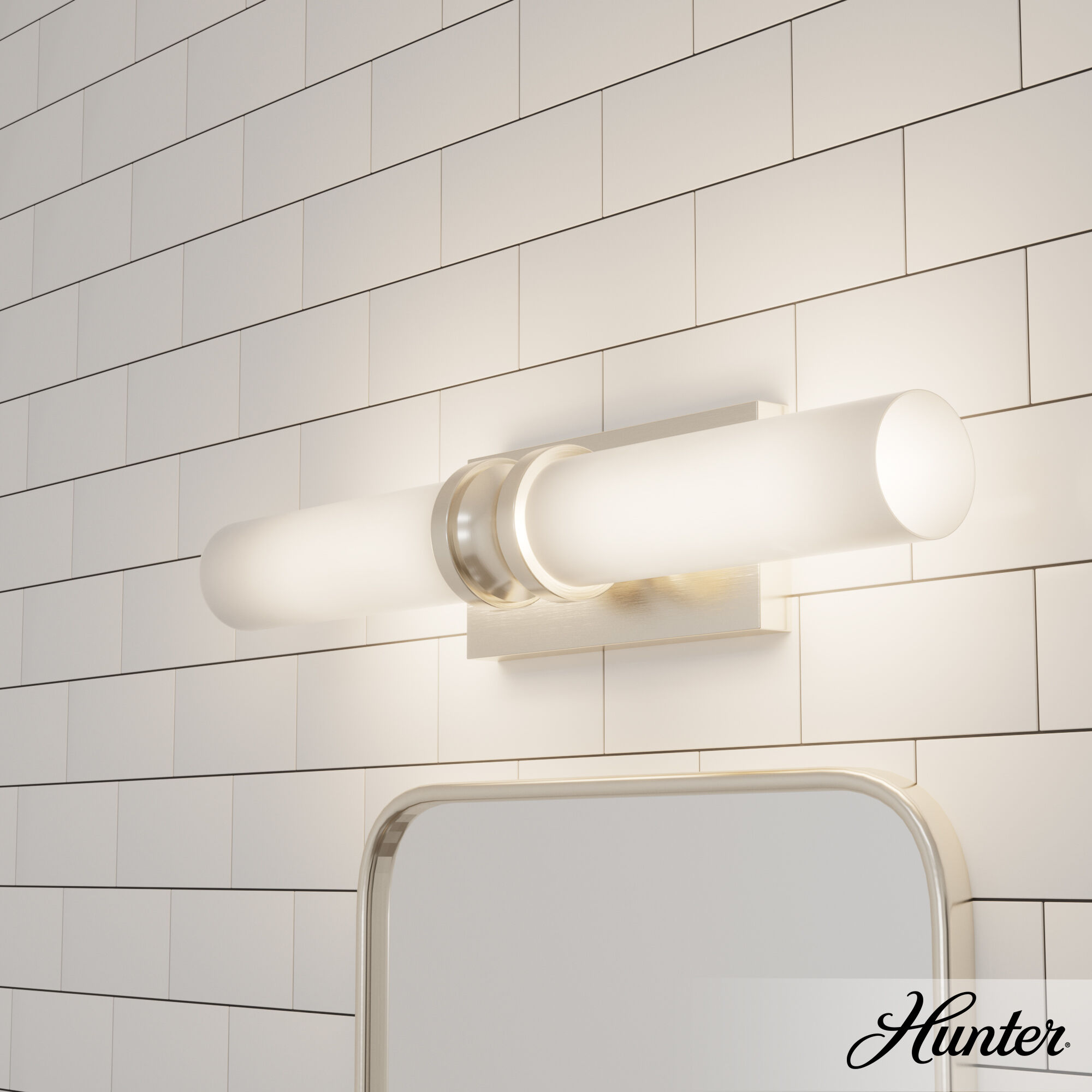 Lenlock 2 Light 22 inch Brushed Nickel Vanity Light Wall Light