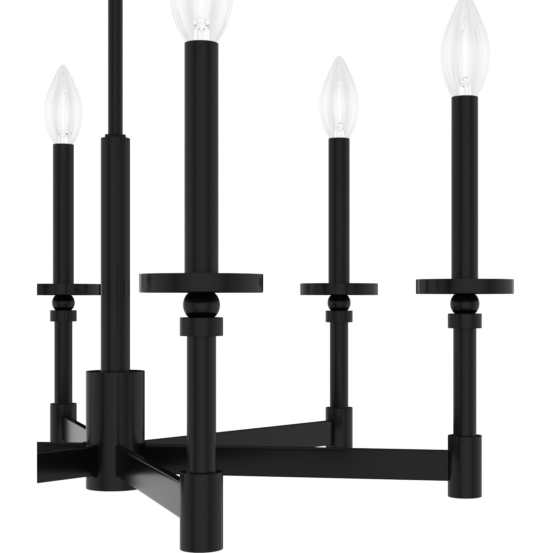 Briargrove 6 Light 27 inch Matte Black Single Tier Chandelier Ceiling Light