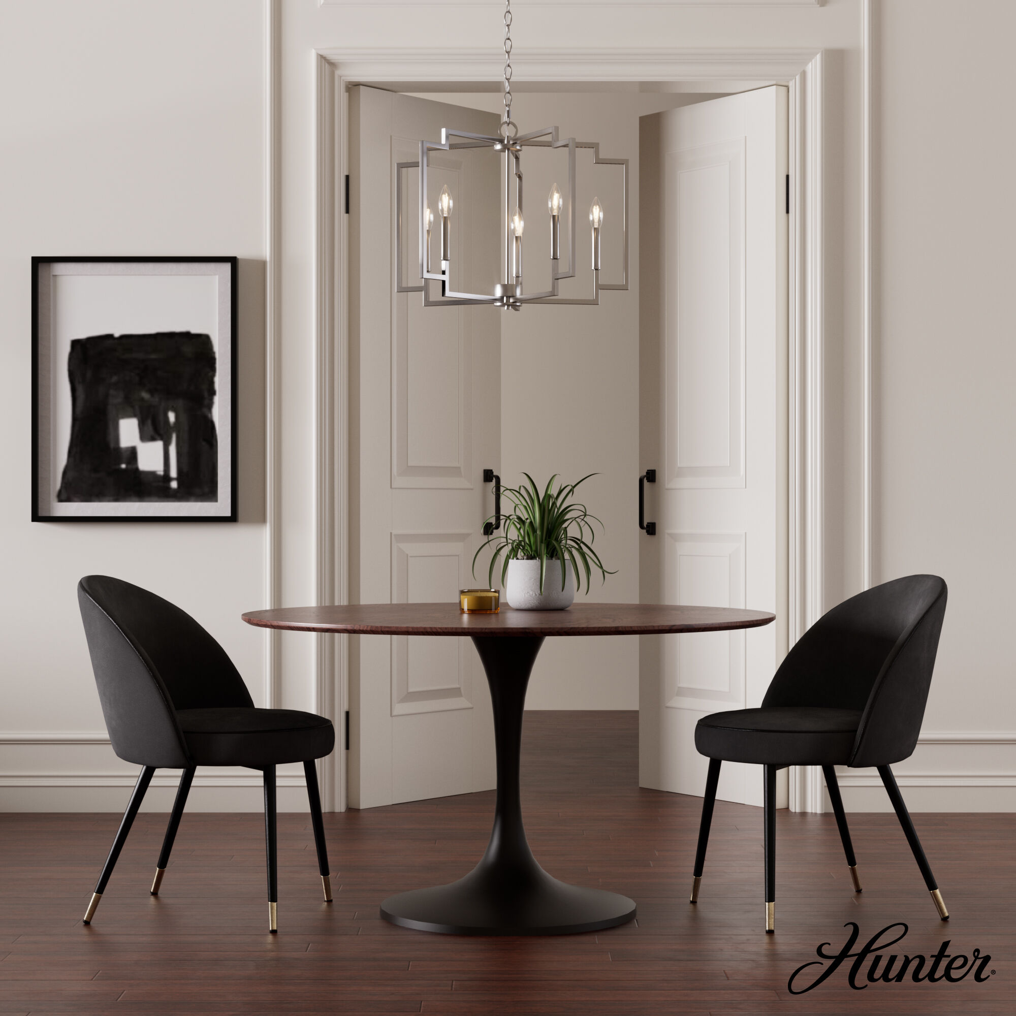 Zoanne 5 Light 24 inch Brushed Nickel Chandelier Ceiling Light, Medium