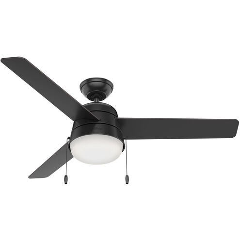 Aker 52 inch Matte Black with Matte Black/Walnut Blades Outdoor Ceiling Fan