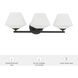 Celestial Valley 3 Light 24.25 inch Matte Black Bath Vanity Wall Light, Medium