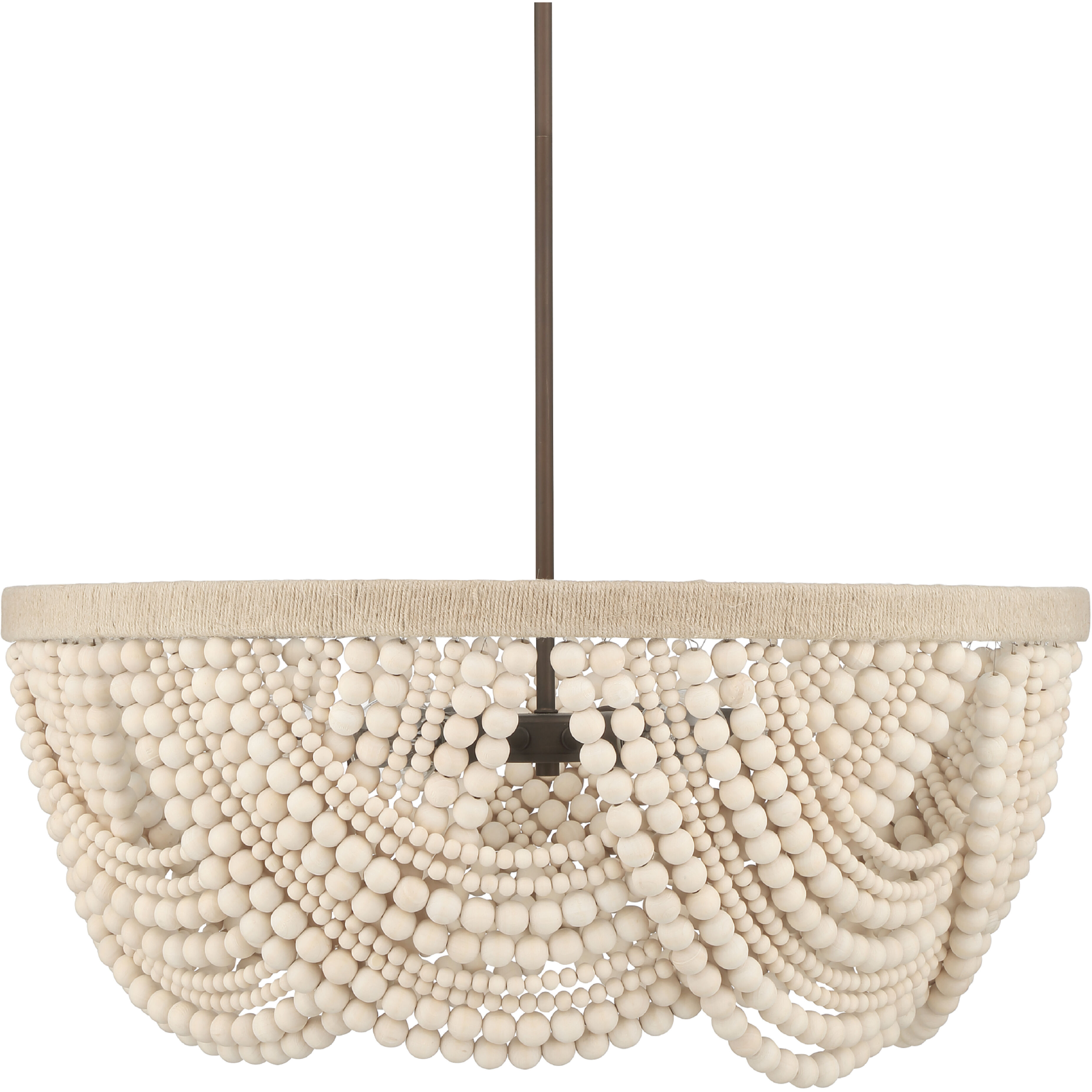 Autumndale 6 Light 28 inch Matte Bronze Chandelier Ceiling Light, Medium
