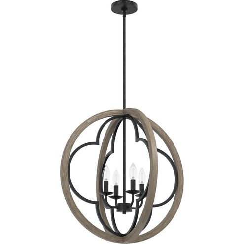 Gablecrest 4 Light 24 inch French Oak Pendant Ceiling Light