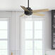 Margo 52 inch Matte Black with Golden Maple Blades Ceiling Fan