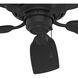 Low Profile 42 inch Matte Black with Matte Black/Greyed Walnut Blades Ceiling Fan