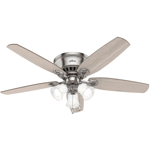 Builder 52 inch Brushed Nickel with Light Gray Oak/Warm Grey Oak Blades Ceiling Fan