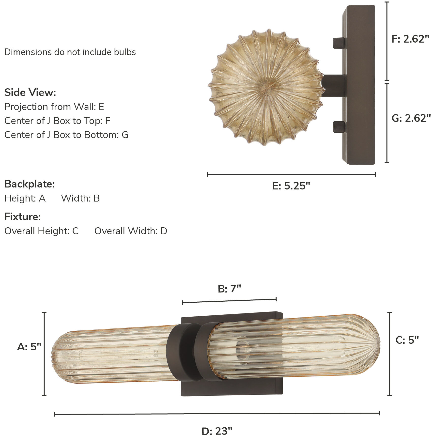 Beverly Glen 2 Light 23 inch Matte Bronze Bath Vanity Wall Light, Medium