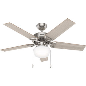 Viola 52 inch Brushed Nickel with Light Gray Oak/Natural Wood Blades Ceiling Fan