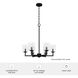 Kerrison 6 Light 24.5 inch Natural Black Iron Chandelier Ceiling Light