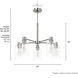 Lochemeade 5 Light 26 inch Brushed Nickel Chandelier Ceiling Light, Medium