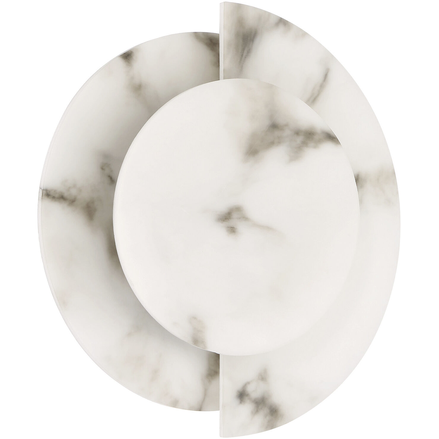 Opaline Crest 1 Light 8 inch Cast Alabaster and Luxe Gold Sconce Wall Light, Medium