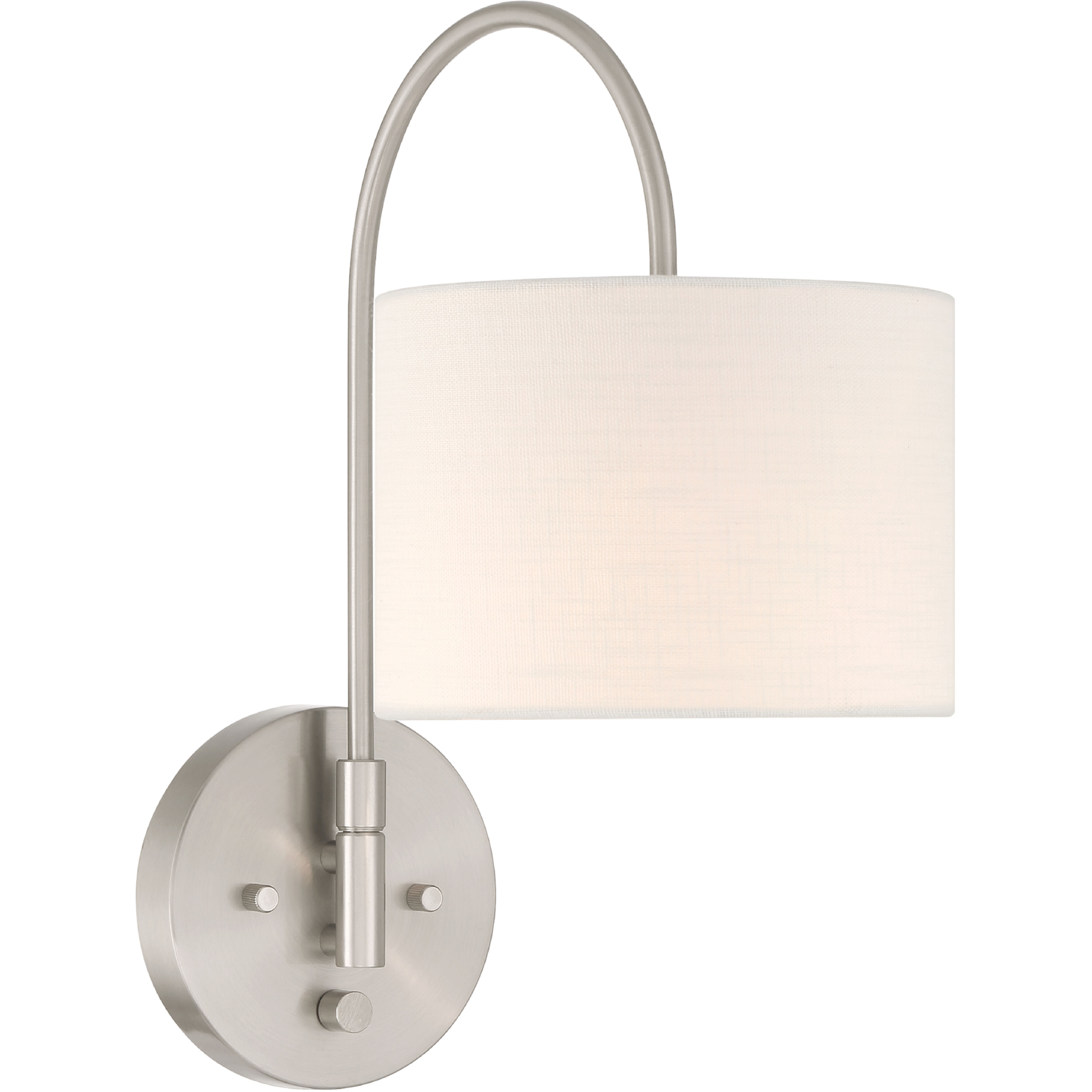 Horizon 1 Light 7.5 inch Brushed Nickel Pin Up Sconce Wall Light, Large