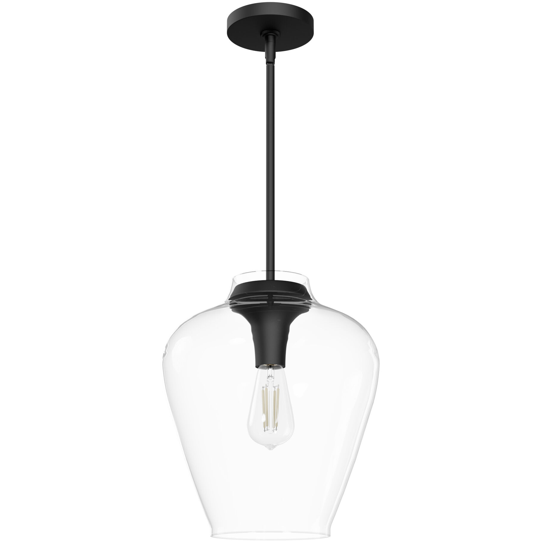 Vidria 1 Light 12 inch Matte Black Pendant Ceiling Light, Medium