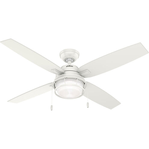 Ocala 52 inch Fresh White with Fresh White/Washed Walnut Blades Outdoor Ceiling Fan