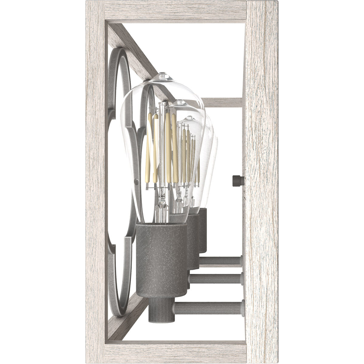 Gablecrest 3 Light 25 inch Distressed White and Painted Concrete Vanity Light Wall Light