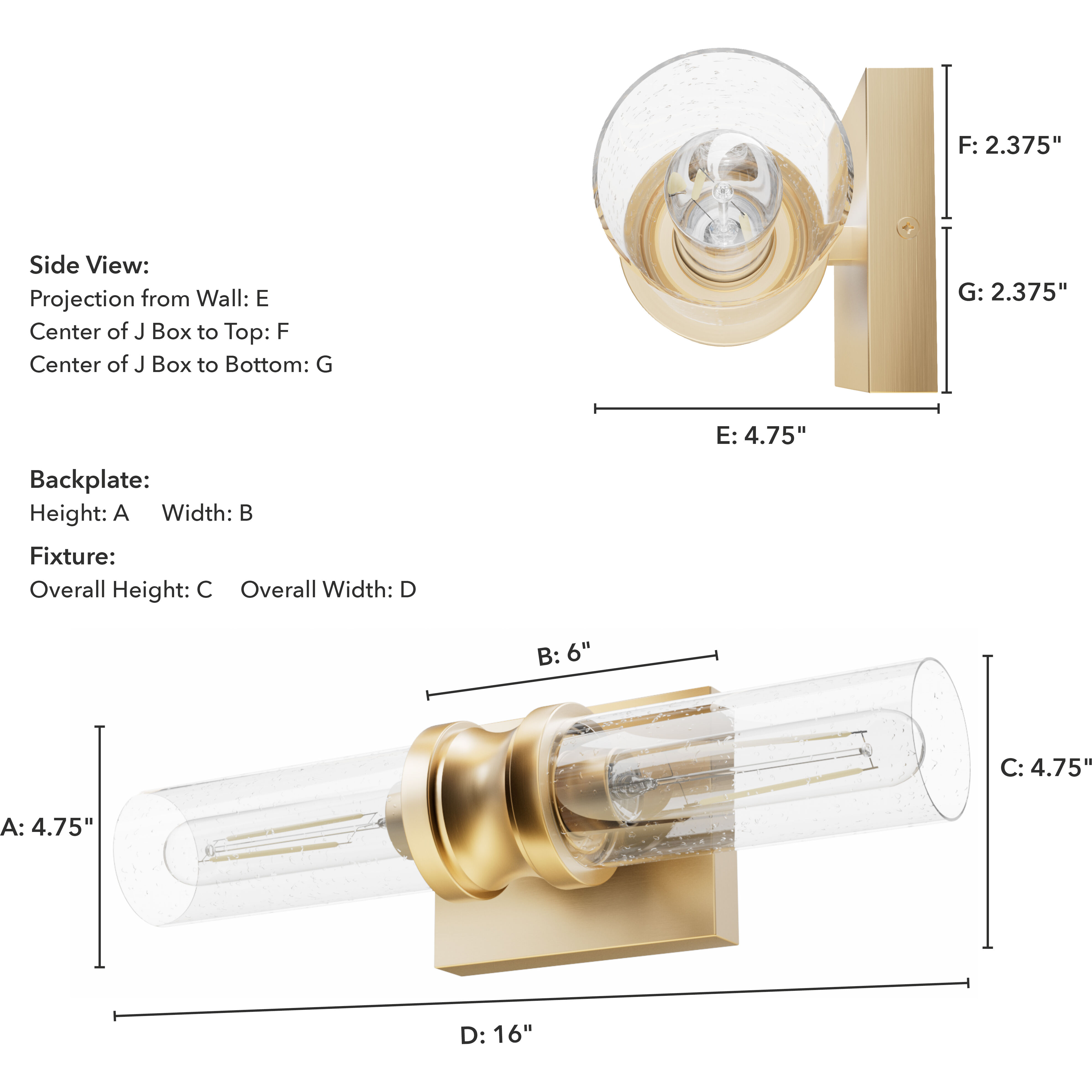 Lenlock 2 Light 16 inch Alturas Gold Vanity Light Wall Light