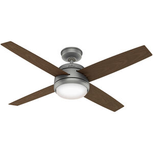 Oceana 52 inch Matte Silver with P.A. Cocoa Blades Outdoor Ceiling Fan