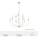 Southcrest 9 Light 36 inch Distressed White 2-Tier Chandelier Ceiling Light