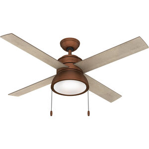 Loki 52 inch Weathered Copper with Barnwood/Bleached Grey Pine Blades Ceiling Fan