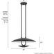 Sunset Ridge 18 inch Matte Black Pendant Ceiling Light, Large