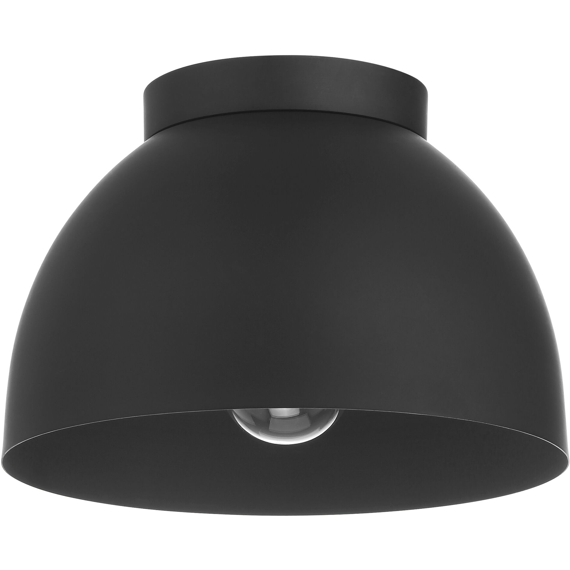 Erling 1 Light 10 inch Matte Black Flush Mount Ceiling Light, Medium