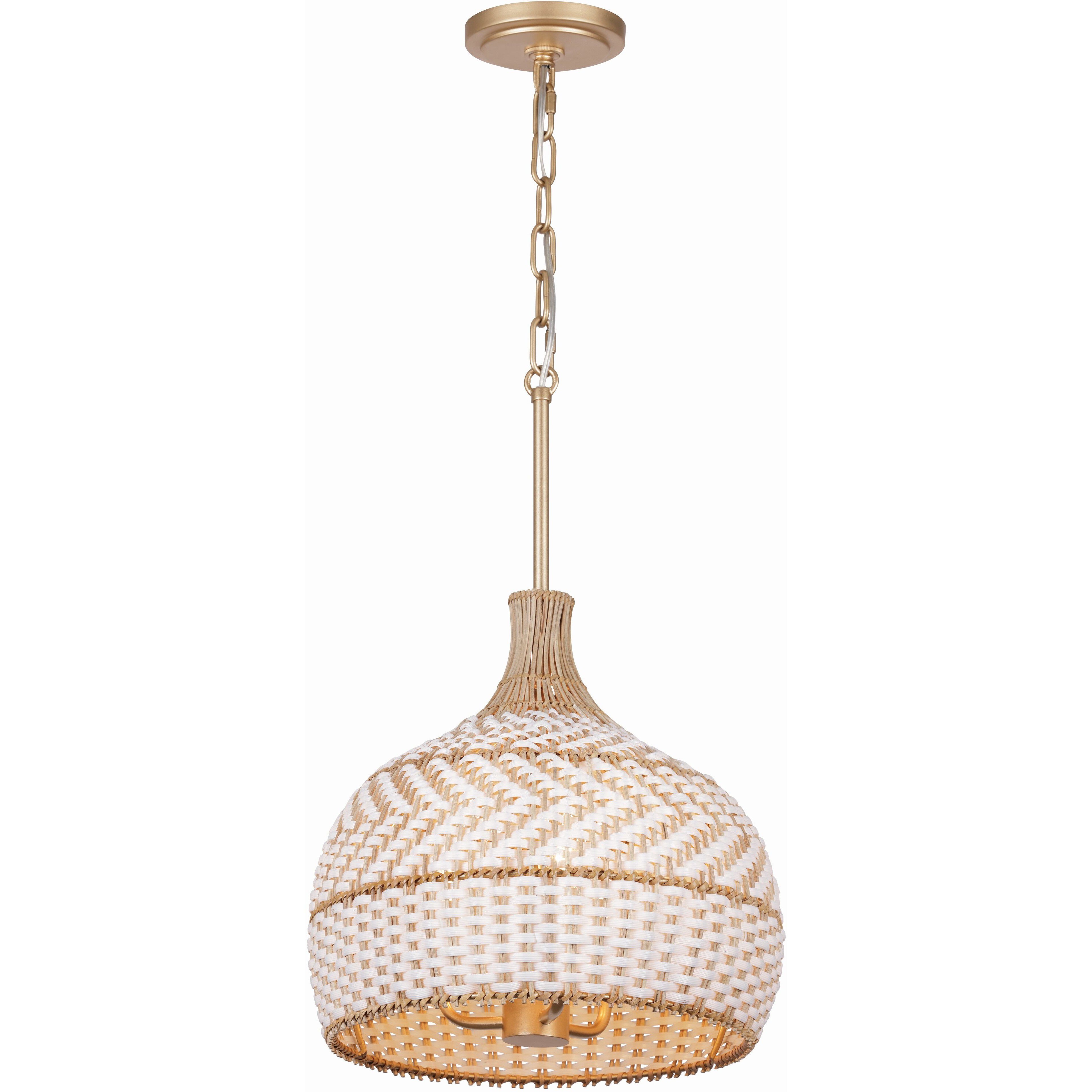 Zanzibar 3 Light 14 inch Soft Gold Pendant Ceiling Light