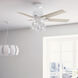 Techne 52 inch Matte White with Light Oak/Fresh White Blades Ceiling Fan