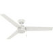 Cassius 52 inch Fresh White with Fresh White/Light Stripe Blades Outdoor Ceiling Fan