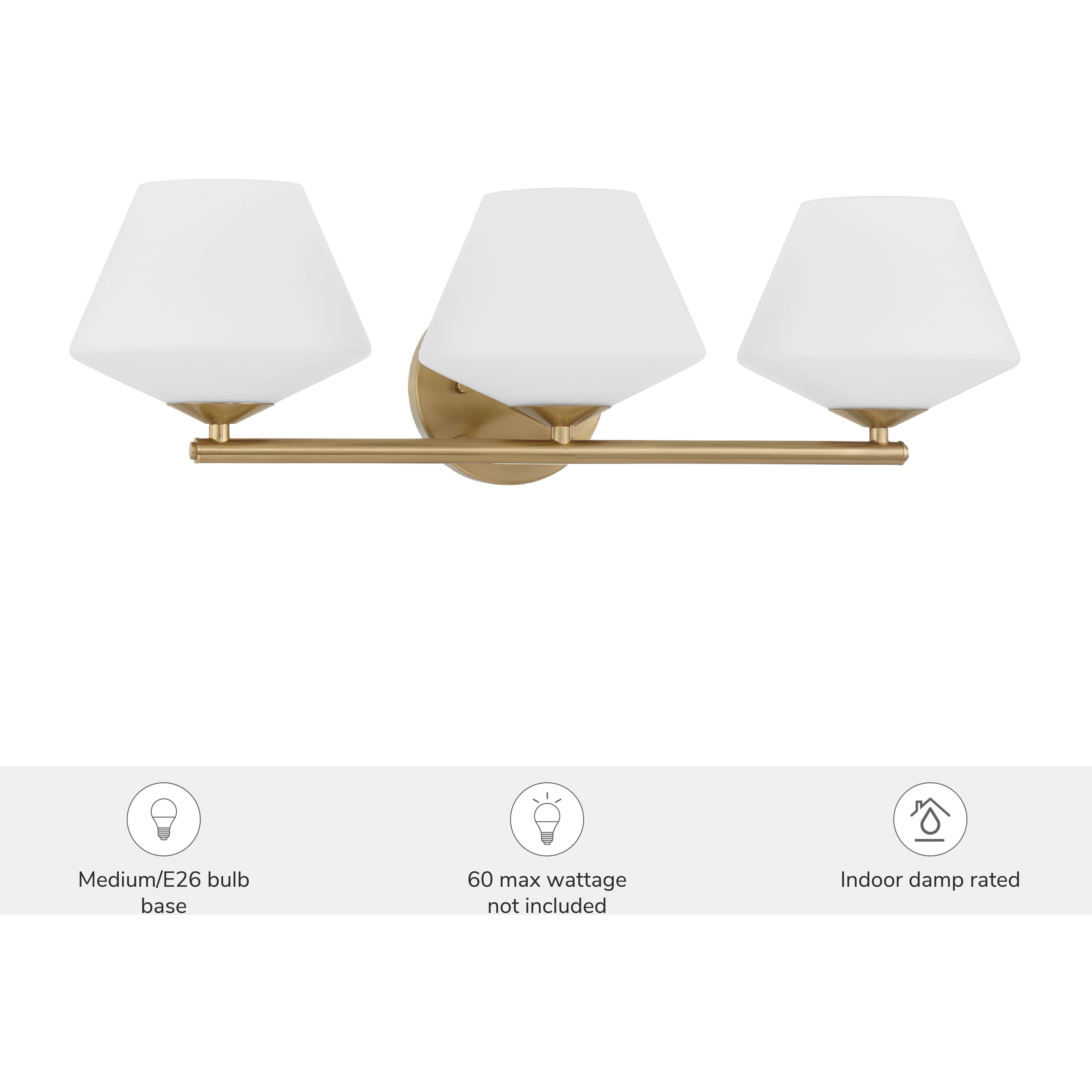 Celestial Valley 3 Light 24.25 inch Alturas Gold Bath Vanity Wall Light, Medium