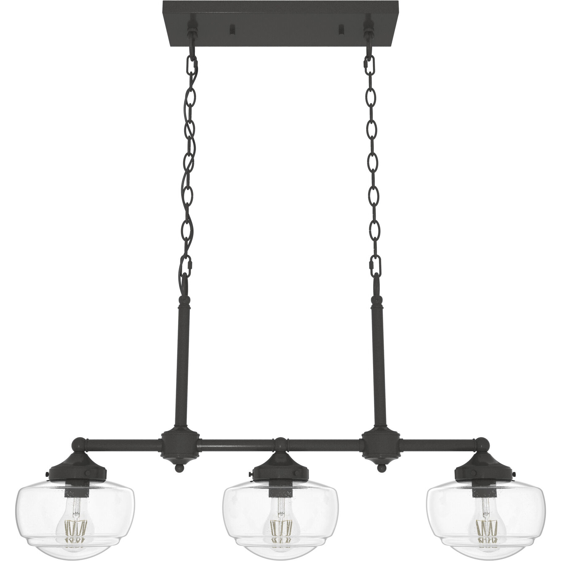 Saddle Creek 3 Light 33 inch Noble Bronze Linear Chandelier Ceiling Light