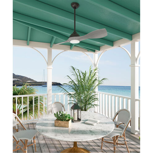 Milstream 56 inch Noble Bronze with Weathered Beach Wood Blades Outdoor Ceiling Fan