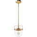 Karloff 1 Light 7.5 inch Alturas Gold Pendant Ceiling Light