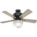 Cedar Key 44 inch Matte Black with Barnwood/Black Willow Blades Outdoor Ceiling Fan