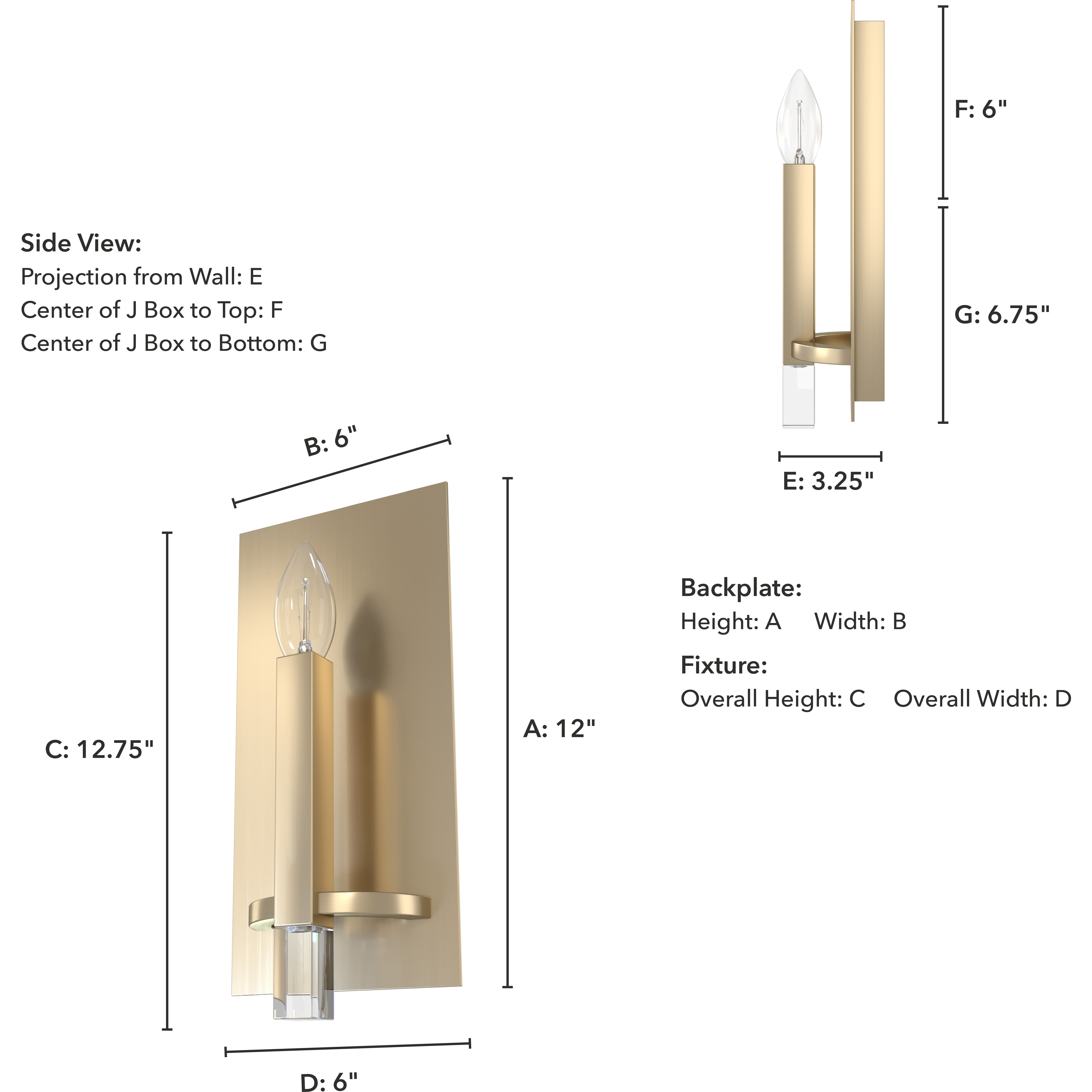 Sunjai 1 Light 3 inch Palm Gold Wall Sconce Wall Light