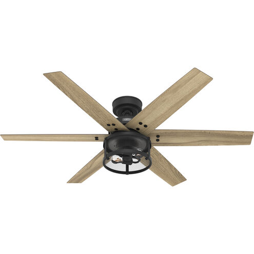 Houston 52 inch Matte Black with Golden Maple Blades Ceiling Fan