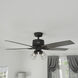 Gatlinburg 52 inch Matte Black with Dark Gray Oak/Matte Black Blades Ceiling Fan