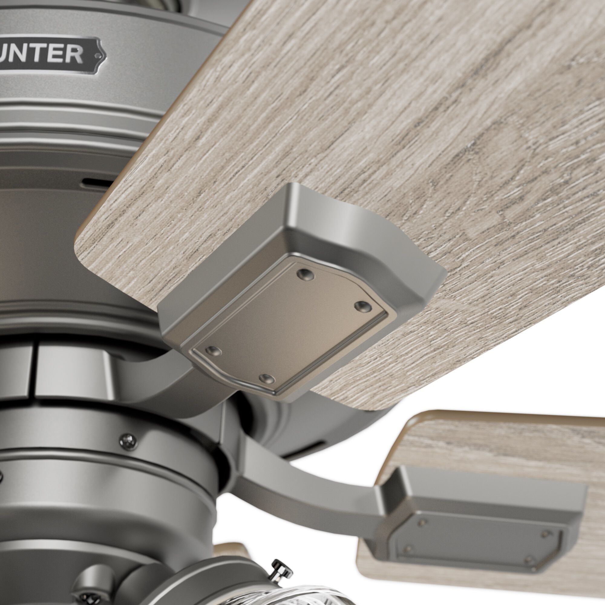 Crestfield 52 inch Matte Silver with Light Gray Oak/Warm Grey Oak Blades Ceiling Fan