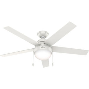 Anslee 52 inch Fresh White with Natural Wood/Fresh White Blades Ceiling Fan